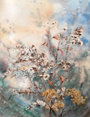 Pittura intitolato "Wildflowers Flowers…" da Lolita Ros, Opera d'arte originale, Acquarello