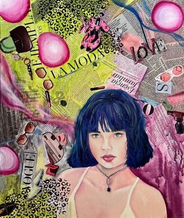 Malerei mit dem Titel "Woman and Fashion P…" von Lolita Ros, Original-Kunstwerk, Öl