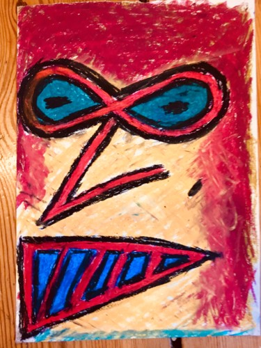 「Ziggy Berlin Club」というタイトルの絵画 Free Manによって, オリジナルのアートワーク, パステル