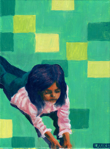 Malerei mit dem Titel "Daydream" von Laure Maniere, Original-Kunstwerk, Gouache