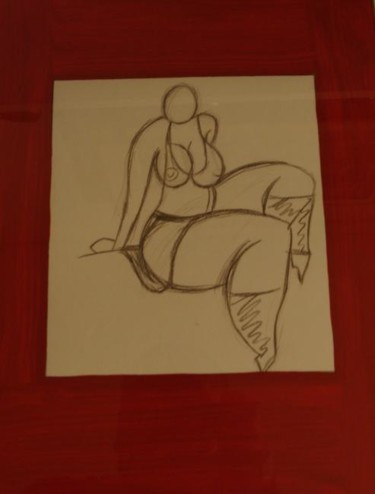 Peinture intitulée "femme toute en rond…" par Lc, Œuvre d'art originale
