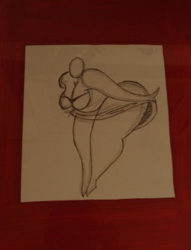 Peinture intitulée "femme toute en rond…" par Lc, Œuvre d'art originale