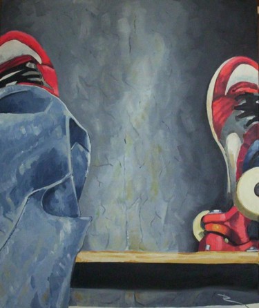 Pintura titulada "Zapatillas de rapero" por Loloramirez, Obra de arte original