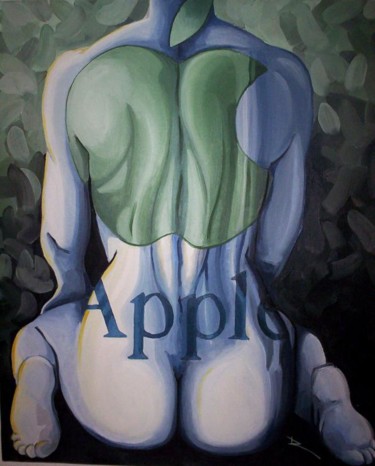 Pintura titulada "Tatuaje Apple" por Loloramirez, Obra de arte original