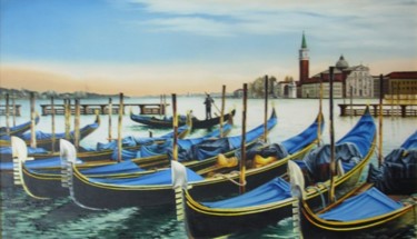 Painting titled "Venice" by Igor Lomei, Original Artwork, Oil