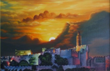 Painting titled "Jerusalem" by Igor Lomei, Original Artwork, Oil