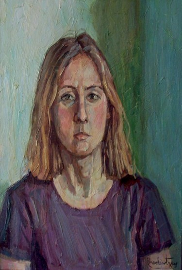 Painting titled "Portrait d' Irene" by Lonesloane, Original Artwork