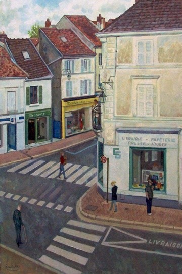 Painting titled "La Ferté Gaucher" by Lonesloane, Original Artwork