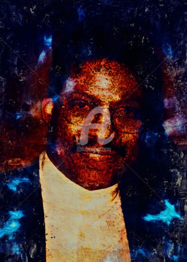 Arts numériques intitulée "Herbie Hancock" par Joseph Long, Œuvre d'art originale, Peinture numérique
