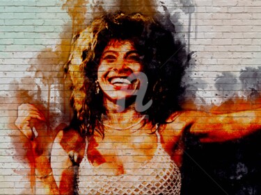 Arts numériques intitulée "Tina Turner 002" par Joseph Long, Œuvre d'art originale, Peinture numérique