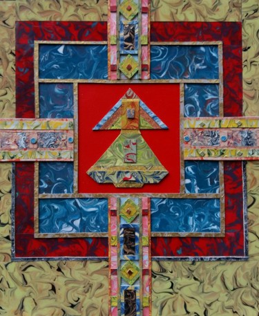 Malerei mit dem Titel ""Assemblage"" von François Longère, Original-Kunstwerk, Acryl