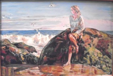 Painting titled "Marina (part4)" by Vranceanu Aurelian, Original Artwork, Oil