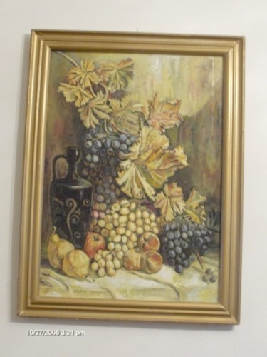 Painting titled "grape" by Vranceanu Aurelian, Original Artwork, Oil