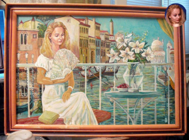 Painting titled "Venetiana" by Vranceanu Aurelian, Original Artwork, Oil