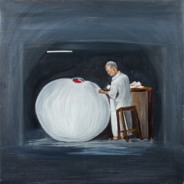 Peinture intitulée "Le vieil homme - Th…" par Lonicera, Œuvre d'art originale, Huile