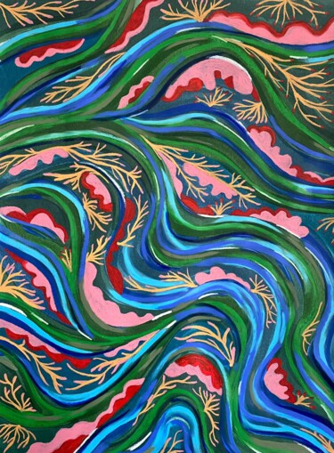 Malerei mit dem Titel "House Reef" von Lonidia, Original-Kunstwerk, Acryl