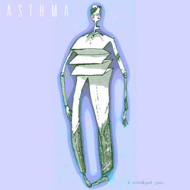 Digital Arts titled "Asthma" by Victor Gad, Original Artwork, 2D Digital Work