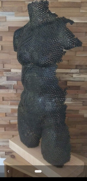 Скульптура под названием "Man steel" - Looki0732, Подлинное произведение искусства, Нержавеющая сталь
