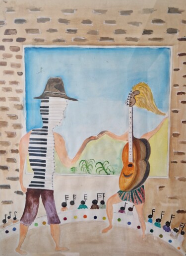 Painting titled "Tango" by Lookus Art, Original Artwork, Acrylic