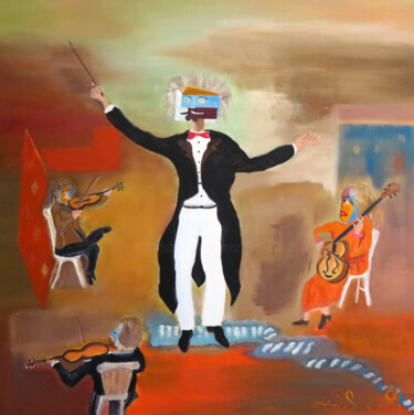Pittura intitolato "Maestro" da Lookus Art, Opera d'arte originale, Olio
