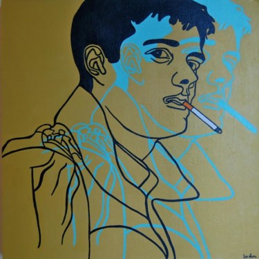 Painting titled "smoking n°1" by Loo Nam, Original Artwork