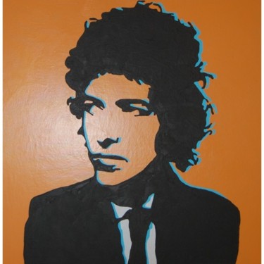 Painting titled "Bob D" by Loo Nam, Original Artwork