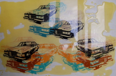 Painting titled "Too many cars n°2" by Loo Nam, Original Artwork, Acrylic