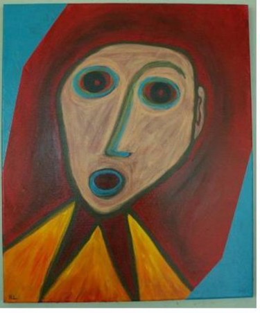 Peinture intitulée "White head" par Helene, Œuvre d'art originale, Huile