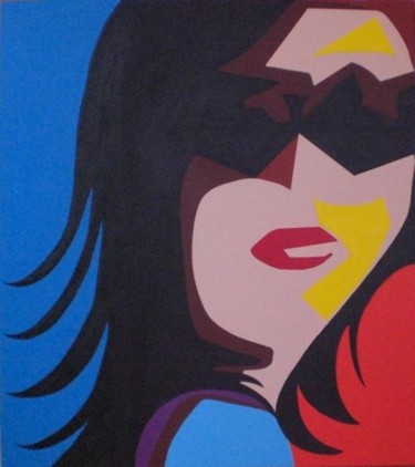 Painting titled "Miss Posh" by Helene, Original Artwork, Oil