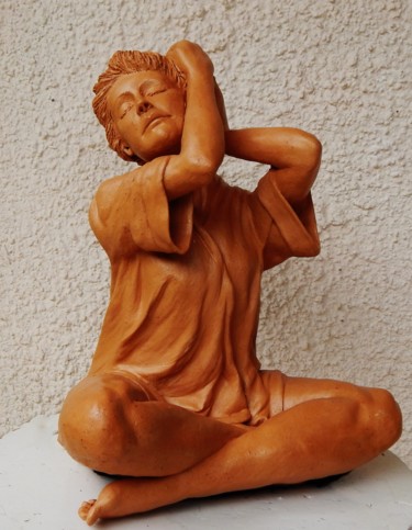 Sculpture titled "Mulher" by Arley Lopes, Original Artwork, Ceramics