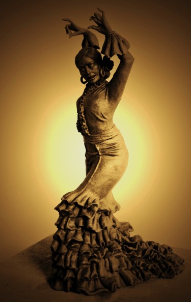 Sculpture titled "Espanhola" by Arley Lopes, Original Artwork, Ceramics