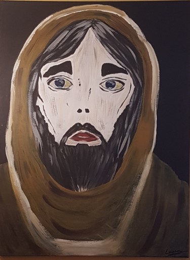 Peinture intitulée "Jésus-Christ" par Élisa Jau, Œuvre d'art originale, Acrylique
