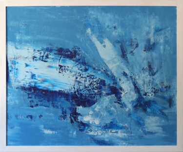 Malerei mit dem Titel "Original Art, Blue…" von Lora Pavlova, Original-Kunstwerk, Öl