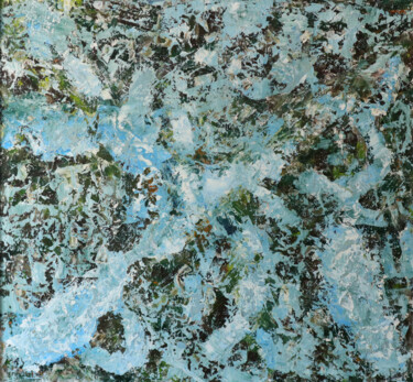 Malerei mit dem Titel "Snowy forest" von Lora Pavlova, Original-Kunstwerk, Öl