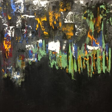 Pittura intitolato "Black oil painting…" da Lora Pavlova, Opera d'arte originale, Olio