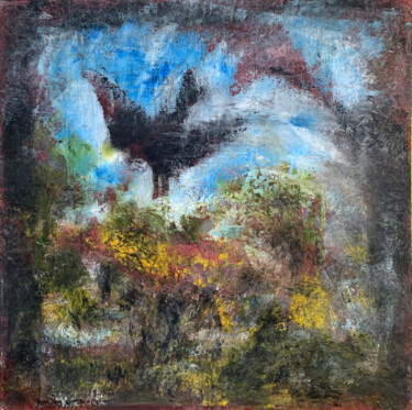 Pintura titulada "The Bird of Happine…" por Lora Pavlova, Obra de arte original, Oleo