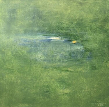 Malerei mit dem Titel "Green Day" von Lora Pavlova, Original-Kunstwerk, Öl