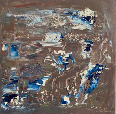 Malerei mit dem Titel "Abstract Landscape" von Lora Pavlova, Original-Kunstwerk, Öl