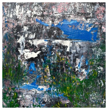 Malarstwo zatytułowany „Square abstract oil…” autorstwa Lora Pavlova, Oryginalna praca, Olej