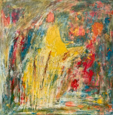 Pintura titulada "Square abstract oil…" por Lora Pavlova, Obra de arte original, Oleo