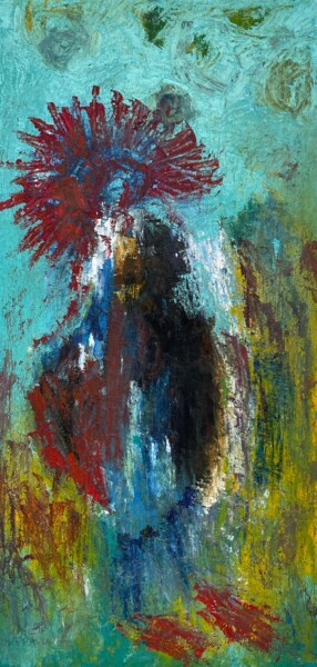 Pittura intitolato "Vibrant vertical 20…" da Lora Pavlova, Opera d'arte originale, Olio