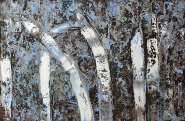 Картина под названием "Tree Birch" - Lora Pavlova, Подлинное произведение искусства, Масло