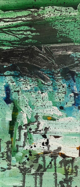 Painting titled "Black Rain 1986-1" by Lora Pavlova, Original Artwork, Acrylic