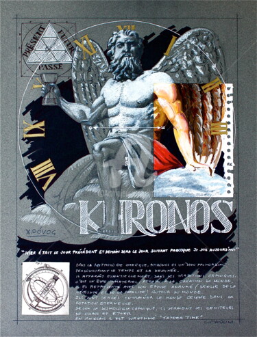 Dessin intitulée "KHRONOS" par Carlo Maiolini, Œuvre d'art originale