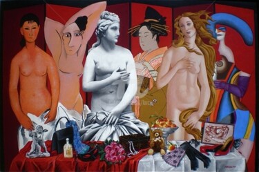 Pintura intitulada "" LES COURTISANES "…" por Carlo Maiolini, Obras de arte originais