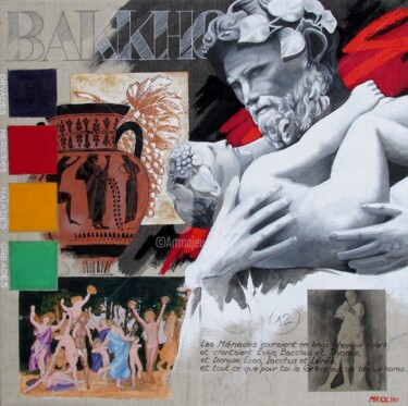 Peinture intitulée "BAKKHOS" par Carlo Maiolini, Œuvre d'art originale, Autre