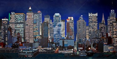 Peinture intitulée "GOOD NIGHT MANHATTAN" par Carlo Maiolini, Œuvre d'art originale