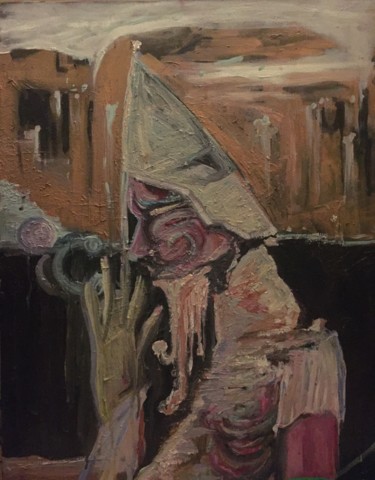Peinture intitulée "main plasmique" par Lorca Maubourguet, Œuvre d'art originale, Huile