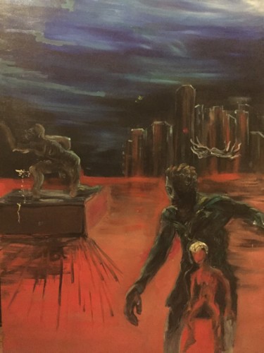 Peinture intitulée "Le sort" par Lorca Maubourguet, Œuvre d'art originale, Huile