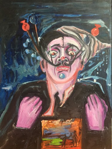 Peinture intitulée "Crise" par Lorca Maubourguet, Œuvre d'art originale, Huile